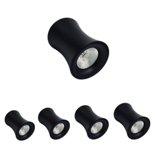 Đèn ống bơ mẫu [BO-SA-BO05] vỏ đen 5W-12W | Saco